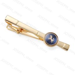 Tie Clips High quality fashion business tie clip brand horse tie clip men's wedding shirt tie pin accessories J230413