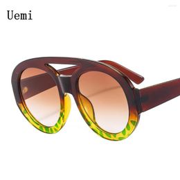 Sunglasses Retro Double Bridges Round For Women Men Fashion Luxury Punk Sun Glasses Trending Shades UV400 Eyeglasses
