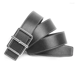 Belts 2023 Top Luxury Designer Brand Pin Buckle Belt Men High Quality Women Genuine Real Leather Dress Strap For Jeans Waistband Red