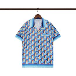 20TT Fashion Hawaii Floral Letter Print Beach Shirts Men's Designer Silk Bowling Shirt Casual Shirts Men Summer Short Sleeve Dress Shirts M-3XL
