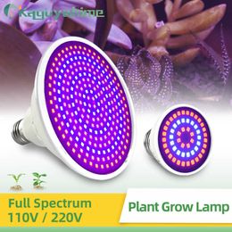 Grow Lights KPS 220V/110V E27 LED Grow Bulb Full Spectrum 3W 4W 30W 50W Indoor Plant Lamp UV Flower Seedling Hydroponics LED Growth Light P230413