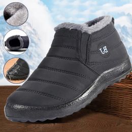 Boots Men Snow Casual Unisex Male Winter Shoes For Fashion Ankle Waterproof Footwear Mens Work 231113