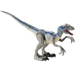 Action Toy Figures Velociraptor Blue Echo Dinosaurs Toy Classic Toys for Boys Animal Model Movable Jaw Action Figure Without Retail Box 230412