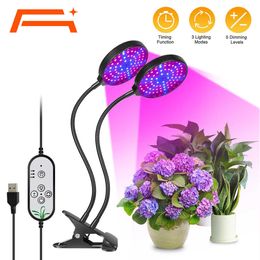 Grow Lights A+ Grow Light 5 Dimmable Levels Plant Grow Lights for Indoor Plants with Red Blue Spectrum 3 Modes Timing Function P230413