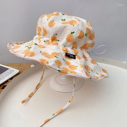 Hats Born Baby Hat Cute Cotton Kid Boy Girl Cap Princess Infant Toddler Bonnet Summer Sun Child Adjustable Fruit Dot