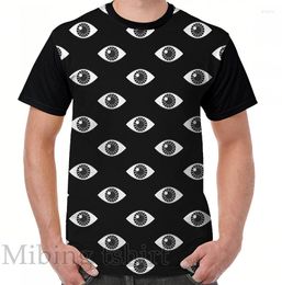 Men's T Shirts Funny Print Men Shirt Women Tops Tee Eyes Wide Open - On Black Graphic T-Shirt O-neck Short Sleeve Casual Tshirts