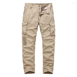 Men's Pants Small 2023 Clothing Oversize Cotton Feet Multi-Pocket Slim Overalls Youth Outdoor Long Military Trousers Casual