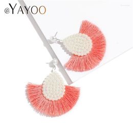 Dangle Earrings & Chandelier Tassel Women Fashion 2023 Bohemian Statement Drop Earings Wedding Jewellery Party Gifts Imitation Pearl BrincosDa