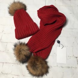 Scarves Wraps M Brand Woollen Warm Children's Hat Scarf 2 Set Autumn Winter Kid's Beanie Warm Infant Knitted Hats Set for 1-8 Years 231202