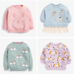 Hoodies Sweatshirts Brand Quality Terry Cotton Infant Babe Kids Sweatshirt Blouse Tee Girls Sweater Children Clothing Baby Girl Clothes 230413