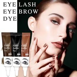 Eyebrow Enhancers Sdotter Professional Semi-permanent Eyelash And Eyebrow Dyeing Suit DIY Fast Tint Easy Dye Gel Eyelash Brown Black Color Tint Cr 231113