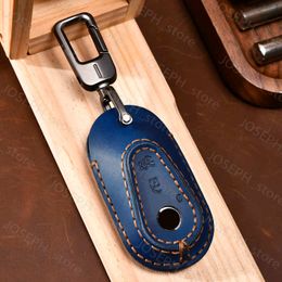 Key Rings Leather Car Key Case for Mercedes Benz 2021 C /S Class W223 W206 S350L S400L S450L S500L Protector Keychain Key Cover J230413