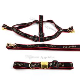 Designer Dog Harness Leash Set Adjustable Heavy Duty No Pull Halter Harnesses for Small Medium Large Breed Dogs Back Clip Anti-Twist Perfect for Walking Black XL B116