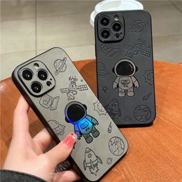 Luxury cases Cortex Astronaut Phone Case For iPhone 14 13 12 11 Pro Max 7 8 Plus X Xs XR Max Laser Bumper Casing Cover