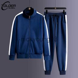 Men's Tracksuits Patchwork Tracksuit Men Sets Spring Zip Jacket + Pants 2 Piece Running Men Autumn Sweatshirt Sport Joggers Sweatpants Suit Male J231113