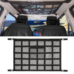 Car Organiser Ceiling Cargo Net Pocket Nets For SUV Load Bearing Auto Camping Essentials Truck Road Trip Accessories