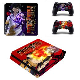 Console Decorations Fairy Tail PS4 Slim Decal Protective Skin Cover Sticker for PS4 Slim Console Controller Stickers Vinyl Z0413