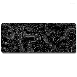 Table Cloth Topographic Contour Extended Big Mouse Pad Computer Keyboard Mat Mousepad With 3Mm Non-Slip Base