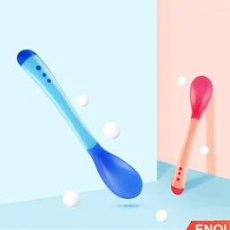 Spoons Multifunctional Spoon Unique Lovely Color Changing For Easy Feeding Baby Care Need Complementary Tableware Safe Functional