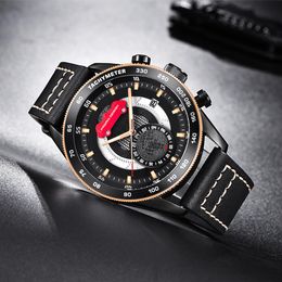 2023 Pagani Design New Men Watches Unique Tierra Cronógrafo Cronógrafo Relojes de pulsera de cuarzo para hombres Relojes impermeables de cuero Erkek Kol Saati
