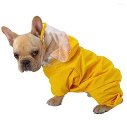 Dog Apparel Raincoat For Dogs Golden Retriever Husky Reflective Waterproof Pet Clothing Color Matching Supplier