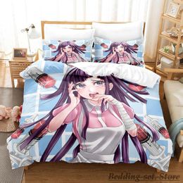 Bedding Sets Danganronpa V3 Set Cartoon Anime Three-piece Adult Kid Bedroom Duvetcover Y2k Girls Comforter
