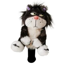 Other Golf Products Cartoon cat golf club head cover driver wood hybrid straight putter cover iron cover 231113