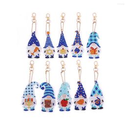Keychains Pack Of 10 DIY Rhinestone Keychain Keyring Door Handbag Backpack Decoration Ornament Crafts Pendant For Kids Children