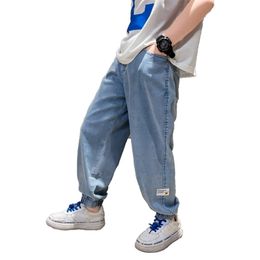 Jeans Summer Boys Arrivals Korean Thin Full-Length Casual Anti-Mosquito Pants High Quality Children's School Solid Color Trousers 230413