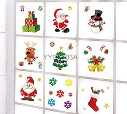 Christmas Decorations Christmas Santa Claus Window Stickers Wall Ornaments Christmas Pendant Merry Christmas For Home Decor Happy New Year 2021 Noel YQ231113