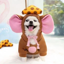 Dog Apparel Pet Clothes Autumn And Winter Fashion Mice Turn Into Sweaters Fleece Teddy Schnauzer Small Medium-sized Hoodies