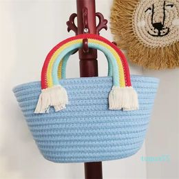 HBP Women Beach Bags Handbags Crossbody Fashion top Purses Rainbow cloud straw Clutch shoulder bags