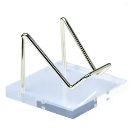 Decorative Plates Small Lightweight Display Stand For Collectors Sturdy Stone Rack Durable Acrylic Holder Collector