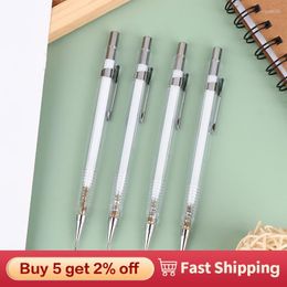 Simple Transparent Mechanical Pencil 0.3 0.5 0.7 0.9mm Automatic Lead Refill Art Painting Writing Supplies Stationery