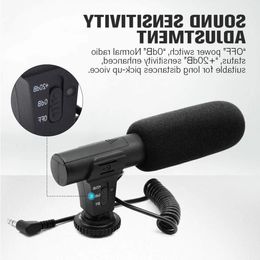 FreeShipping 35mm Audio Plug Professional Recording Microphone Condensador For Camera DSLR Digital Video Camcorder VLOG Microfone Jmgpj
