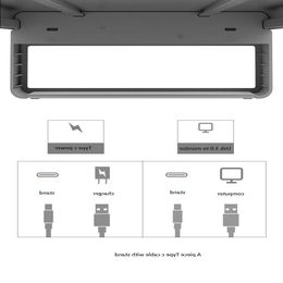 Freeshipping Aluminium Alloy Monitor Stand Computer Base Table wireless charge With 4 Usb 30 desktop HUB Laptop Desk Stand Rnmvd