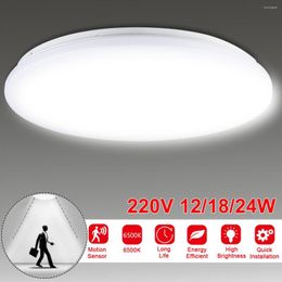 Ceiling Lights Motion Sensor LED Fixture 12/18/24W For Livingroom Surface Mounted