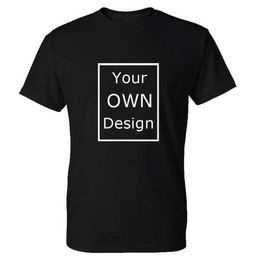 Мужские футболки ваш собственный дизайн бренд /картинка на заказ футболка мужчина и женщина Diy хлопчатобумажная футболка с коротким рукавом.