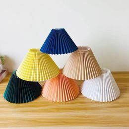 Decorative Objects Figurines DIY pleated lampshade table lamp / wall lamp / floor lamp / chandelier cloth cover E27 lighting accessories 231113