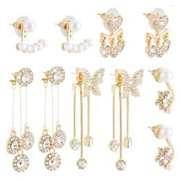 Stud Earrings 1Bag Clear Cubic Zirconia Long Dangle Chain Tassel Drop Cuff For Women Jewelry Making Supplies