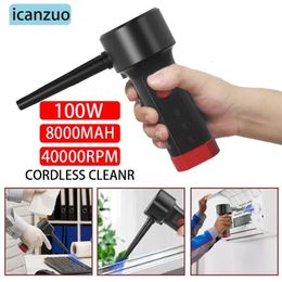 Vacuums Icanzuo Cordless Air Duster Electric Blower Computer Keyboard Cleaning Rechargeable Handheld Cleaner 231113