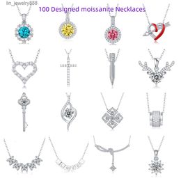 100 designs Pendant 925 Sterling Silver Chain Moissanite Gift Moissanite chain Necklace jewelry