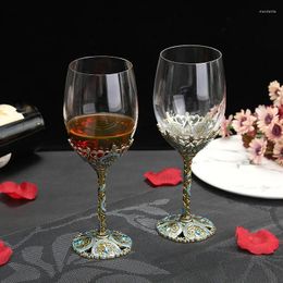 Wine Glasses Creative Enamel Rum Nordic Red Goblet Set. Glass Cup