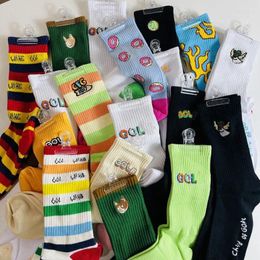 Men's Socks Gol Cotton Sports For Men Women 1 Pairs Print Designer Breathable Tube Skateboard Couple Sock