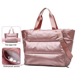 Evening Bags Large Capacity Shoulder Bag For Women Waterproof Nylon Bags Space Pad Cotton Feather Down Large Female Tote Handbags Winter 231113