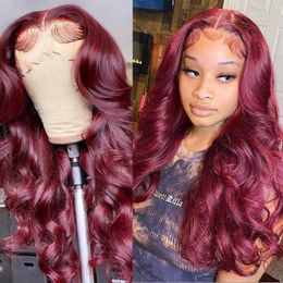 New Wig Women's Fashion Wine Red Large Wave Split Long Curly Hair Cover
