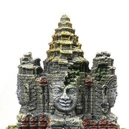 Decorations Ancient Cambodian Erawan Statue Fish Tank Landscaping Ornament Simulation Crafts Drop 231113