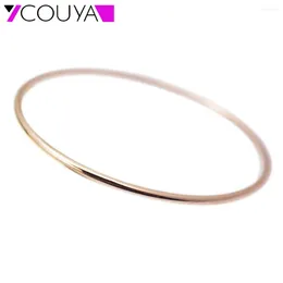 Bangle 2023 Fashion Jewelry Rose Gold Color Cute Bracelets Bangles Elegant Simple Single Line Charm Infinity Women