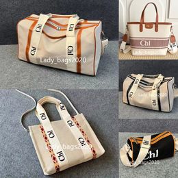 Luxury Canvas Duffel Bag WOODY Tote Men Large Capacity Duffle Bags Women Designer Handbag NYLON Hobo Linen Beach Crossbody Shoulder Luggage Travel Bags Big