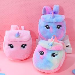 Girls Use Unicorn Plush Backpacks Backpacks Use Casual Backpacks Cute Cartoon Children's Storage Bags Wholesale